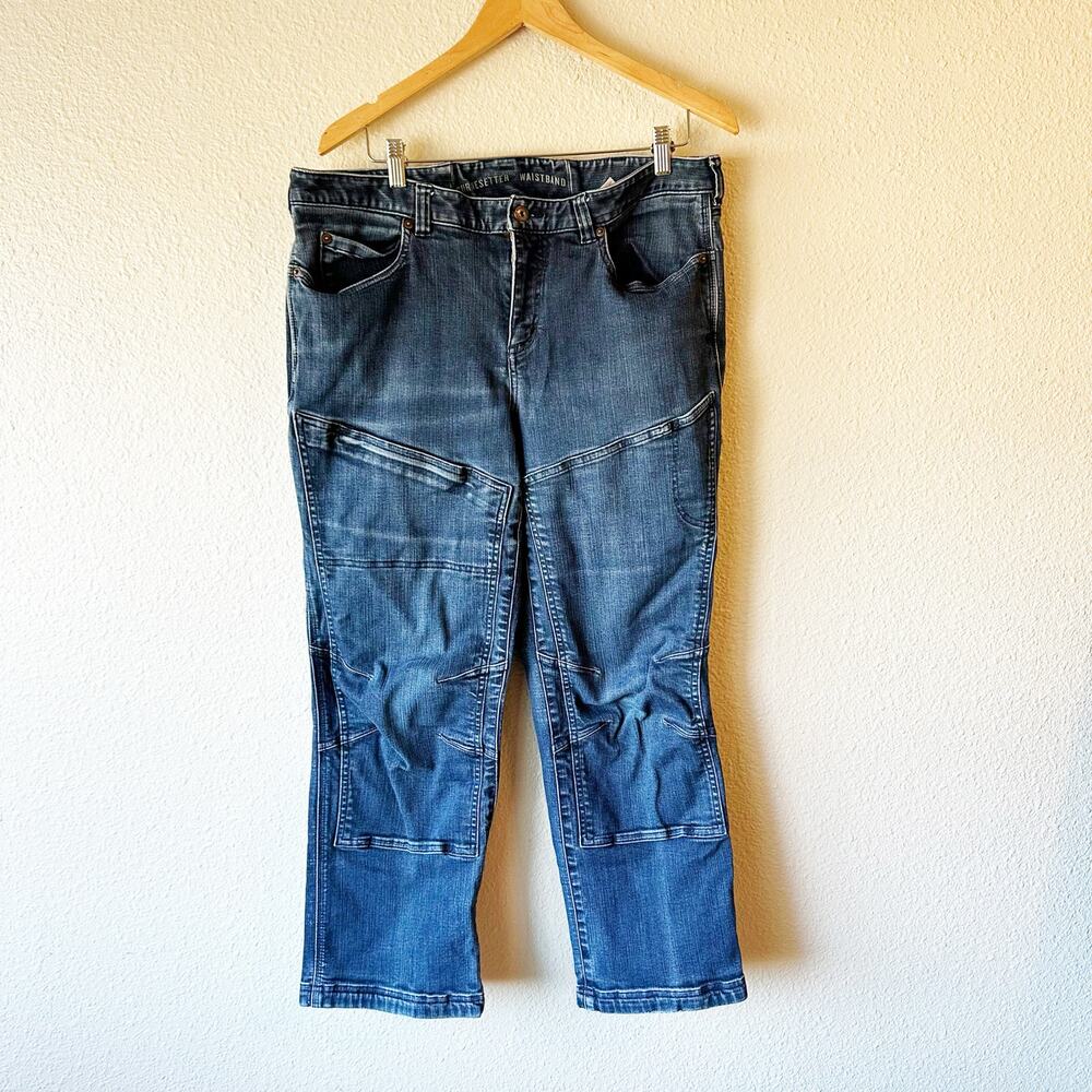 Duluth Curvesetter Waistband Women's Double Knee Jeans sz 16x29
